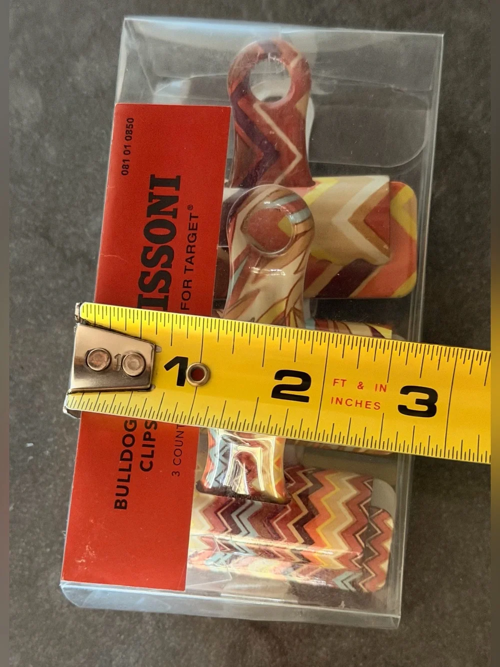 Missoni for Target Brown & Multi Bulldog Clips - 3 Count